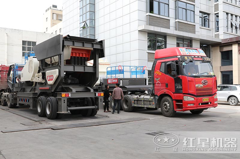 可移动小型建筑垃圾粉碎机发往江苏